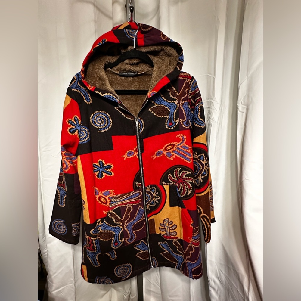 Beautiful Red Colorful Mix “ Zanzea “ Hoodie Coat !!!